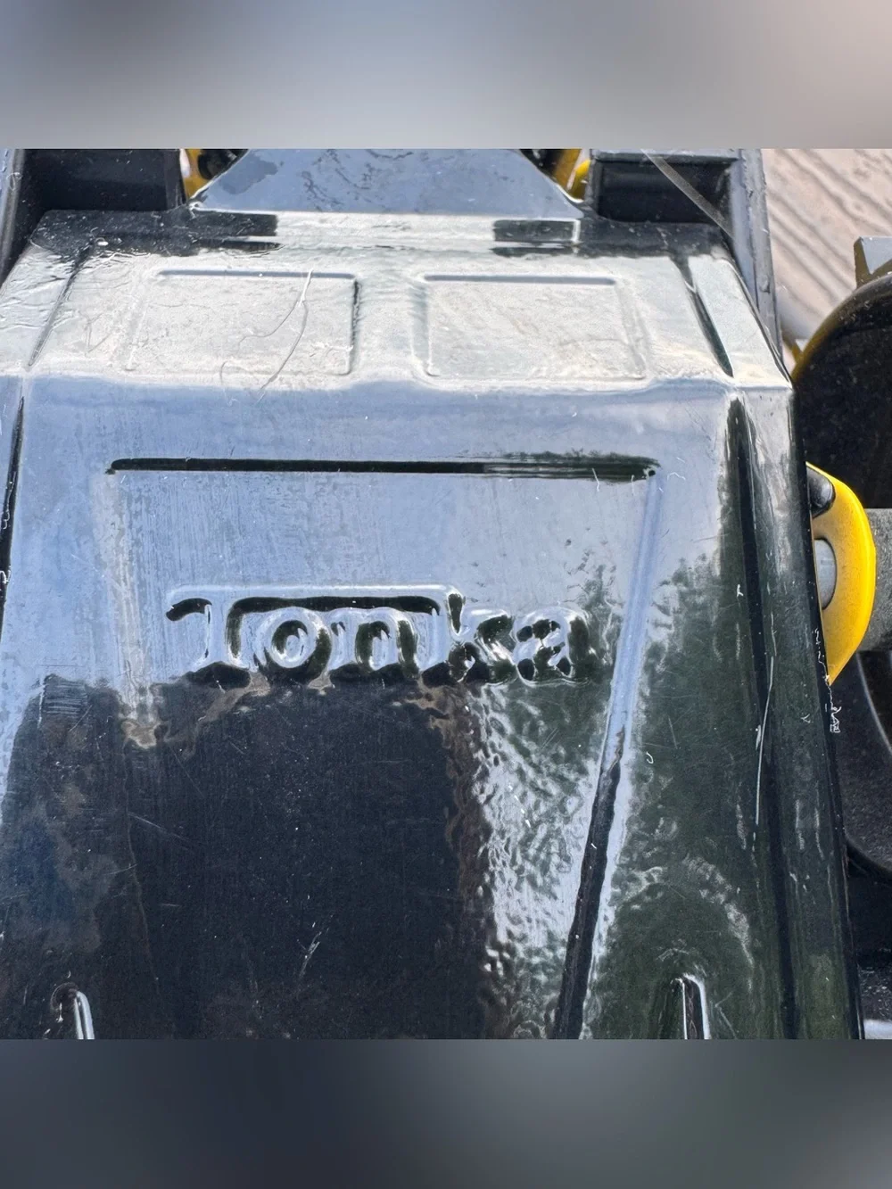 Vintage Tonka Bulldozer Dozer Track Loader Yellow Black Construction Toy 390-2